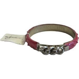 VITA Made In Florence Vintage Pink Snakeskin Bangle Bracelet Fashion Singed NWT